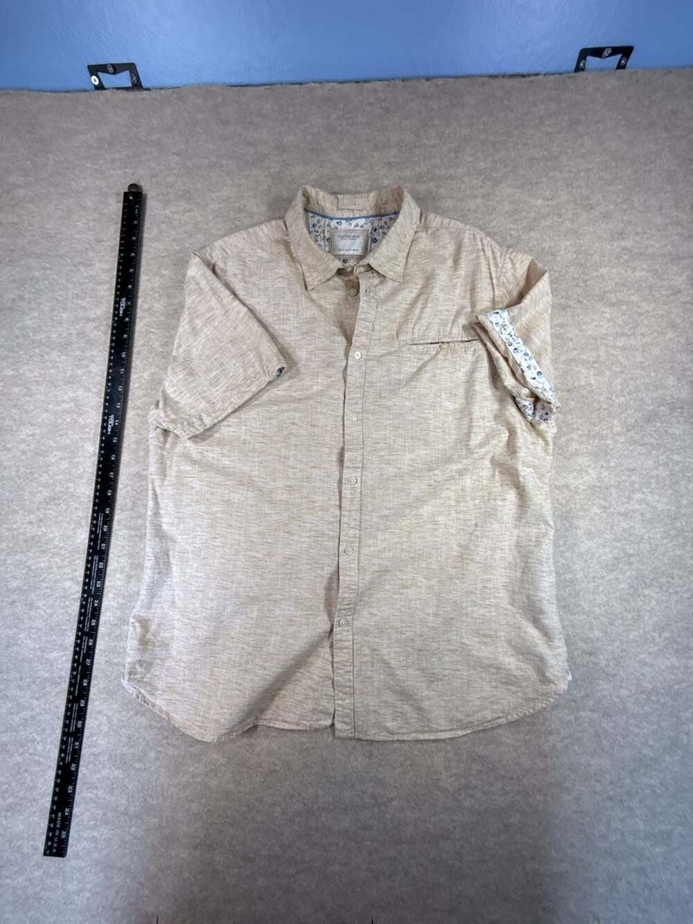 Cactus Man Ricky Singh Short Sleeve cotton Button Down Shirt XL